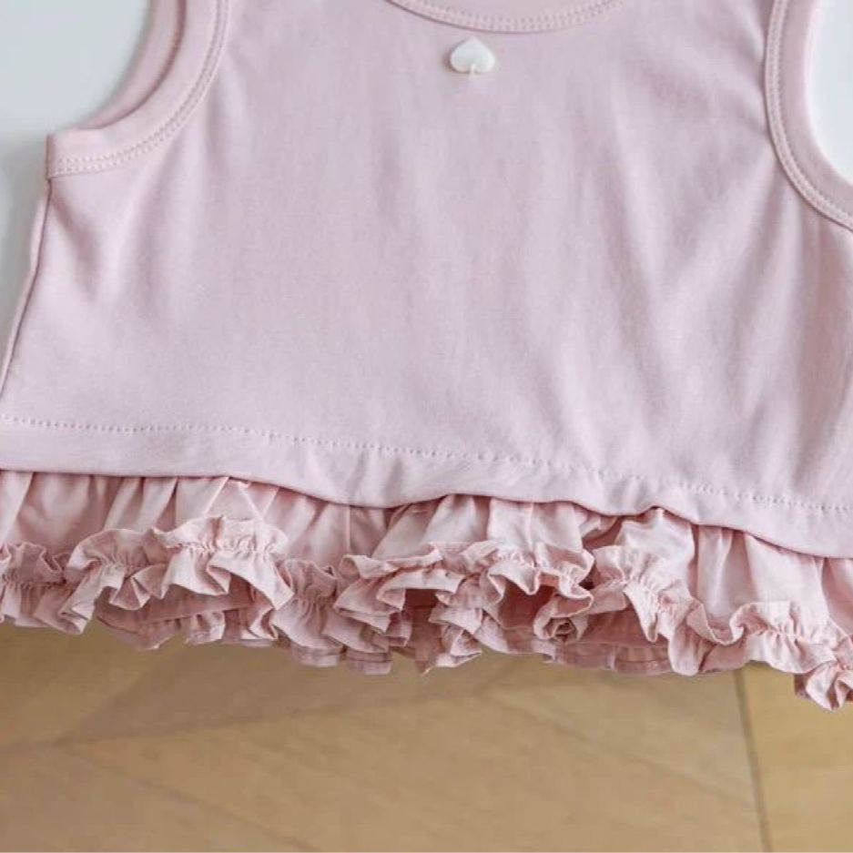 Kids Heart Frilled Edge 2-Piece Set