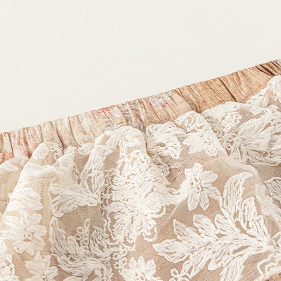 Toddler Retro Flowers Lace 2-Piece Set