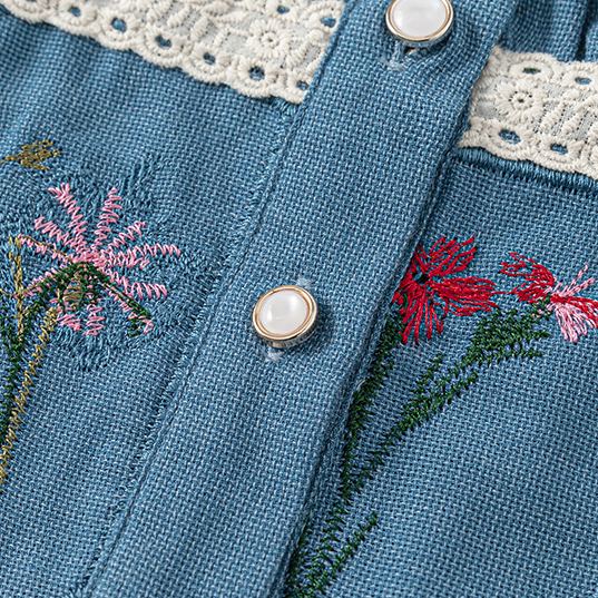 Toddler & Kids Flowers Lace 2-Piece Set