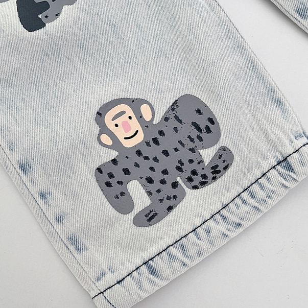 Baby Toddler Animals Denim Pants
