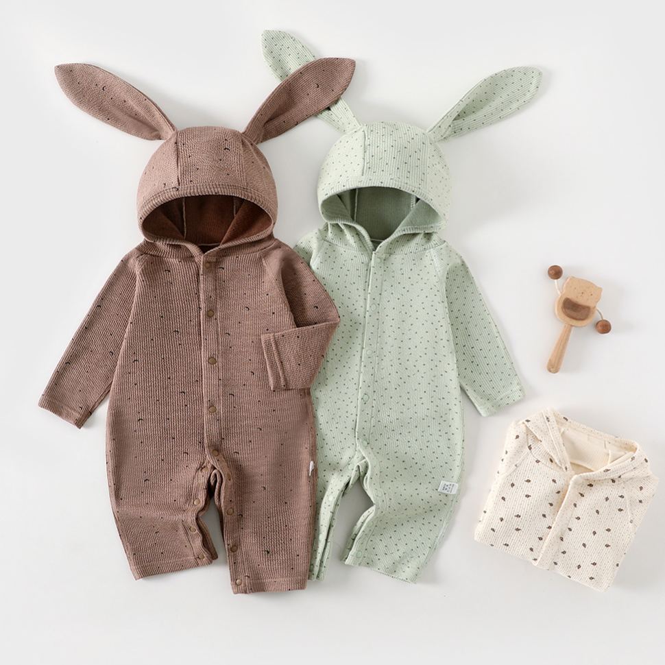 Baby Bunny Ears Dot Romper