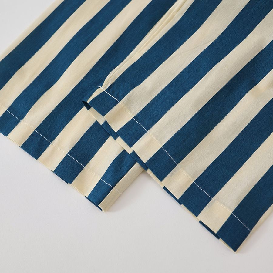 Toddler Girl Blue White Stripe Casual Two Piece Set