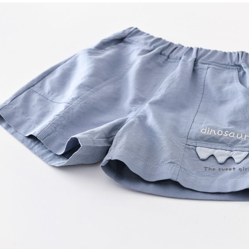 Baby Blue Dinosaur Cotton Set