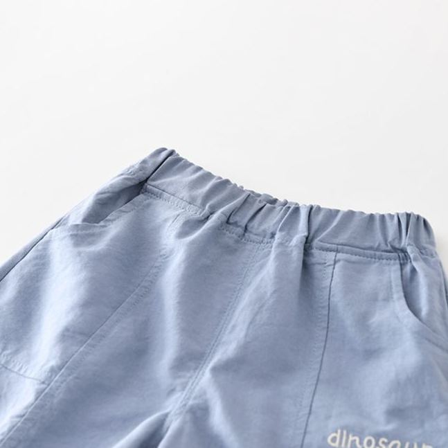 Baby Blue Dinosaur Cotton Set