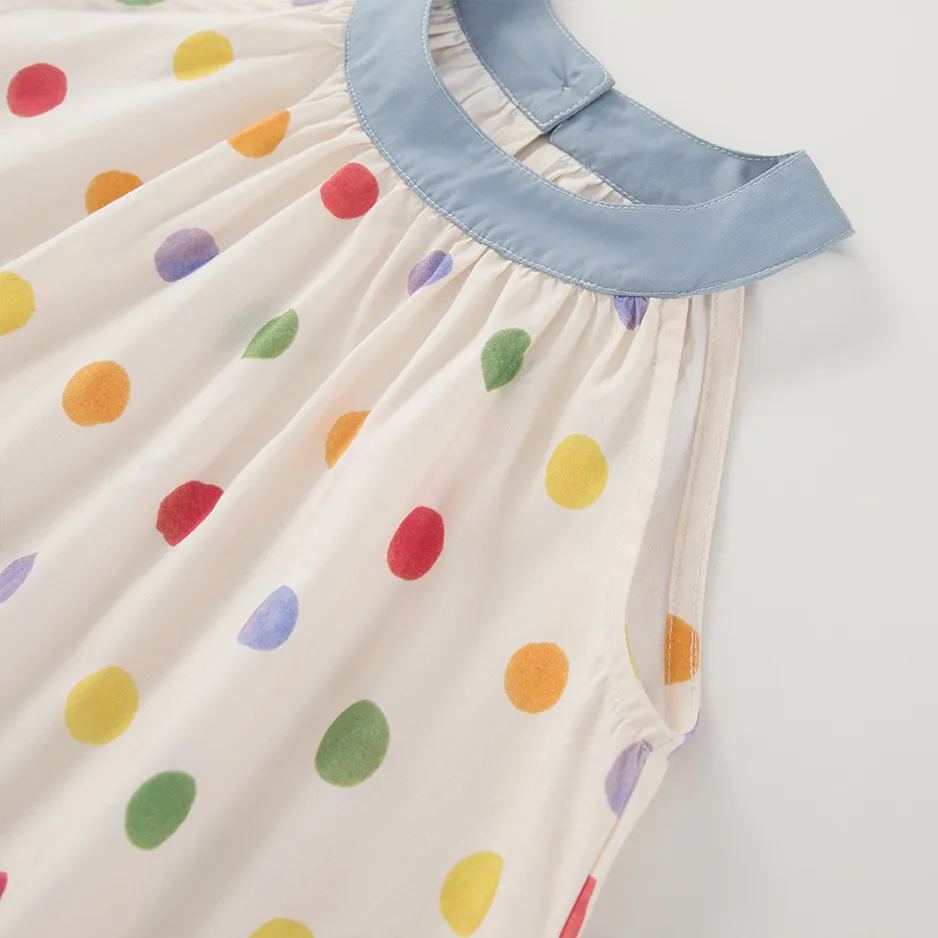Toddler Girl Polka Dot Soft Cotton Dress