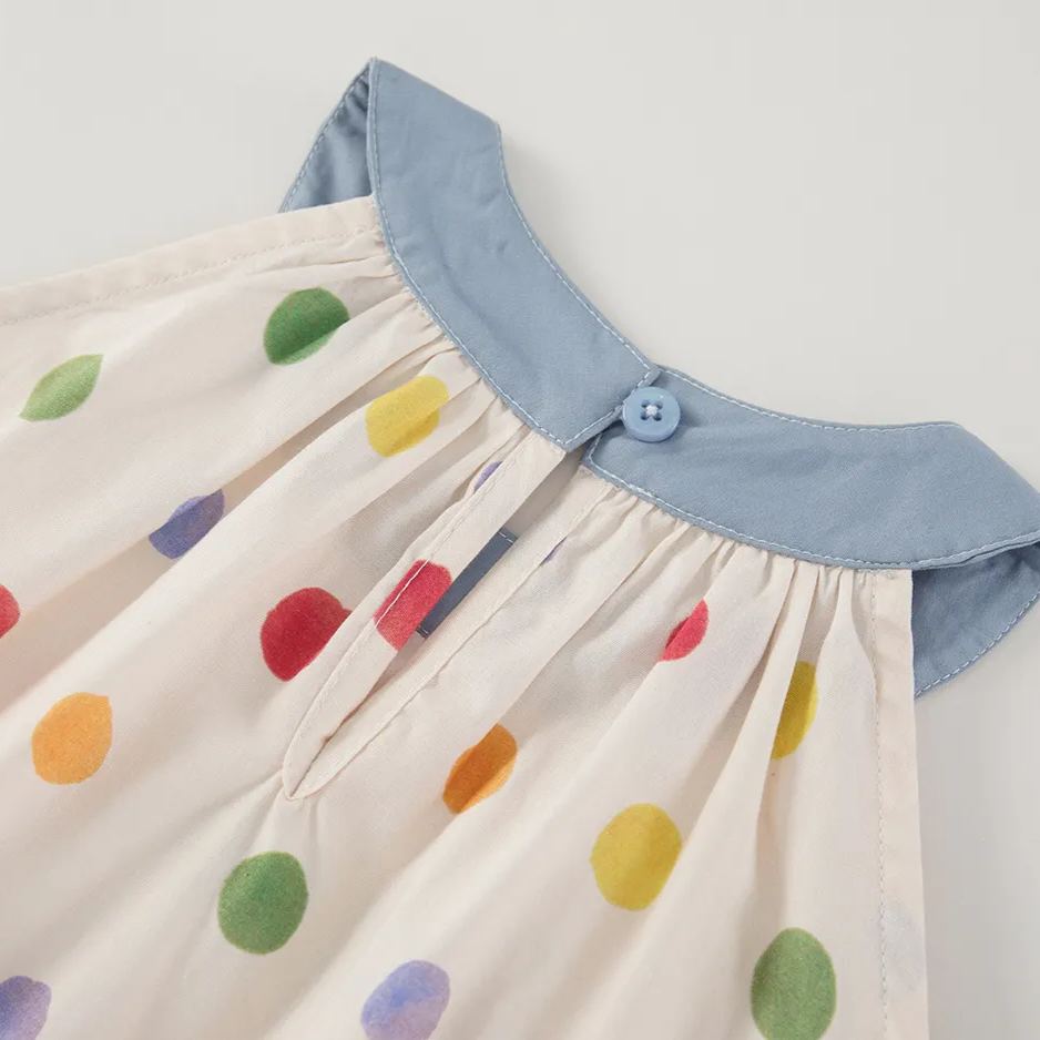 Toddler Girl Polka Dot Soft Cotton Dress