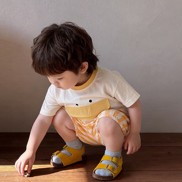 Baby Summer Cotton Striped Bubble Shorts