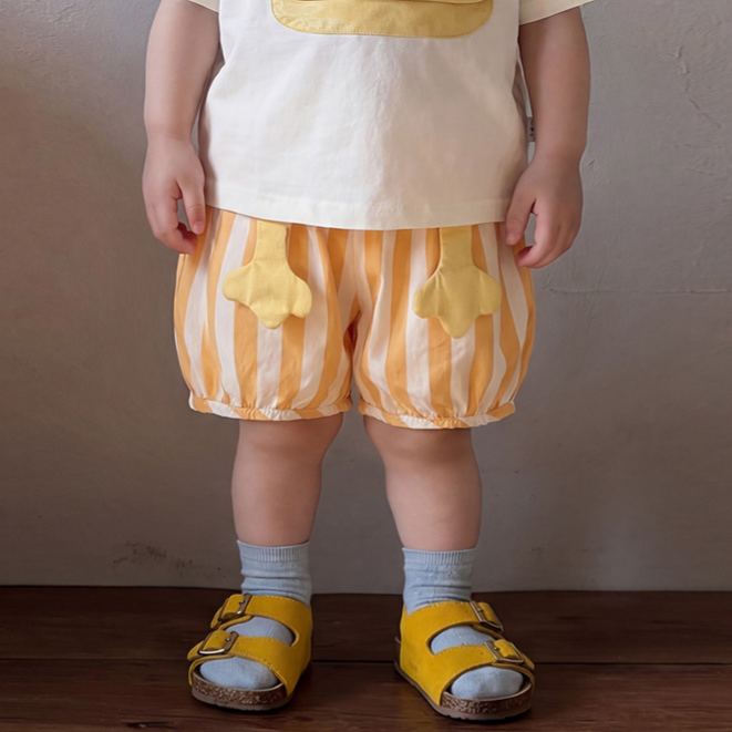 Baby Summer Cotton Striped Bubble Shorts