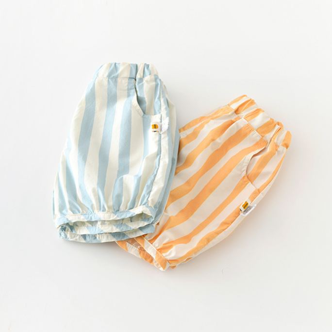 Baby Summer Cotton Striped Bubble Shorts