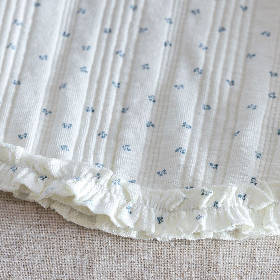 Toddler Girl Blue Floral Vest and Pants Set