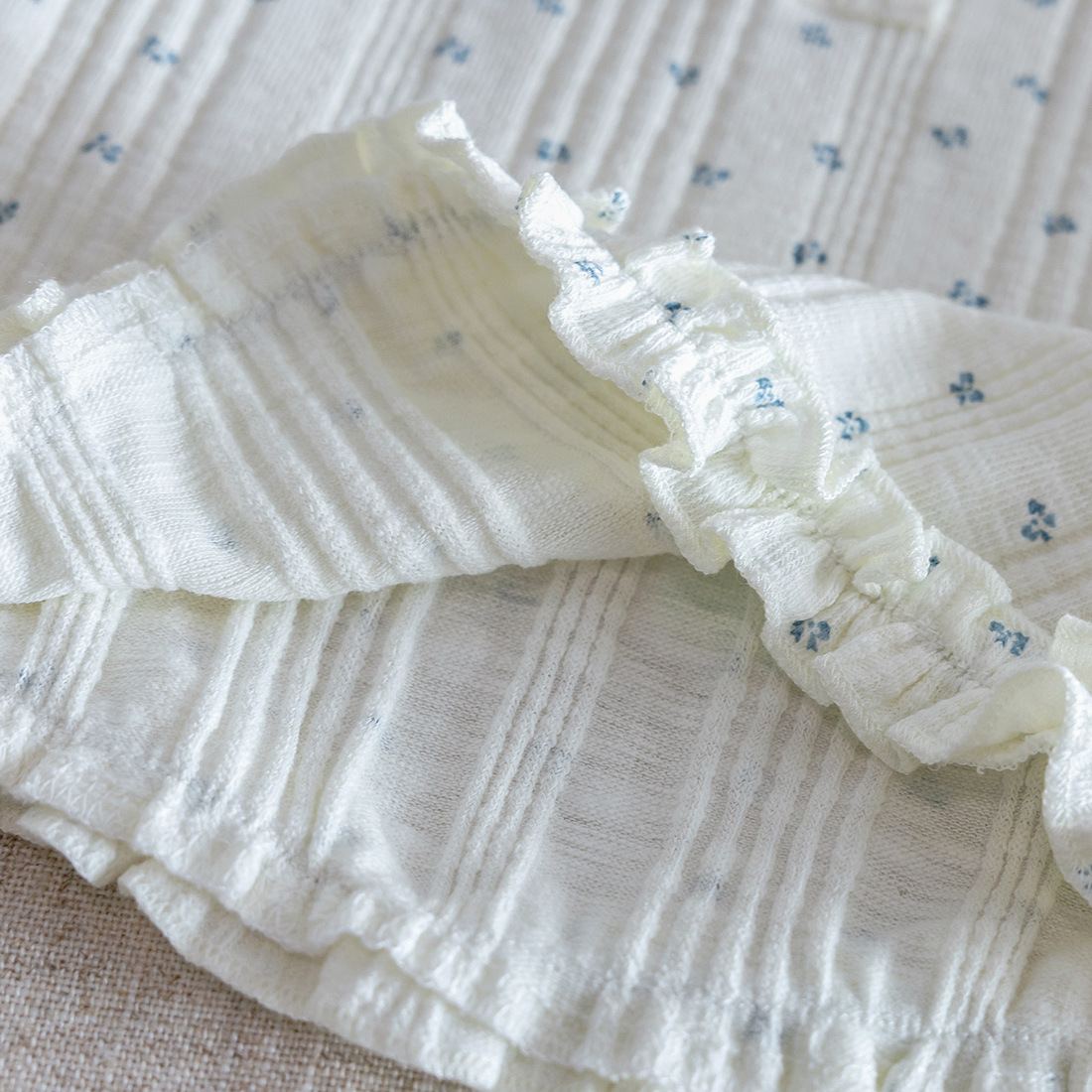 Toddler Girl Blue Floral Vest and Pants Set