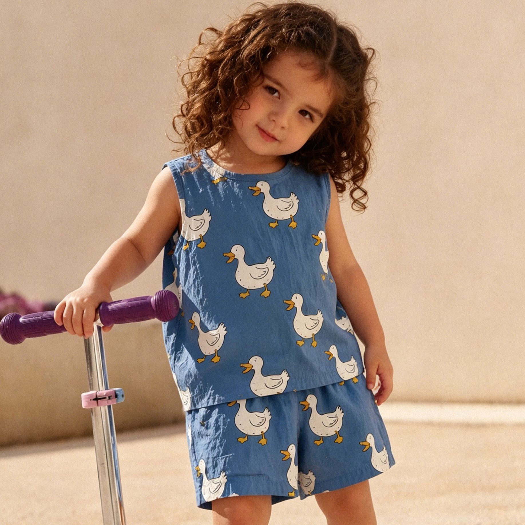 Baby & Kids Goose Tank and Shorts Blue Set