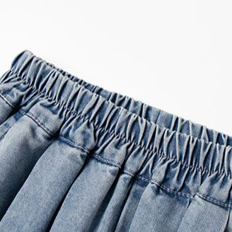 Kid Boys Denim Solid Blue Pants