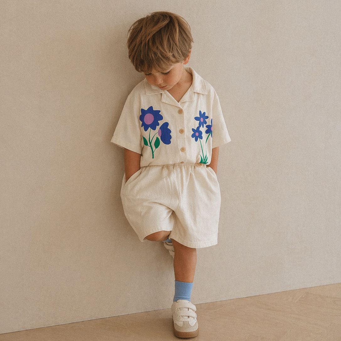 Baby & Kids Flowers Lapel Beach Sets