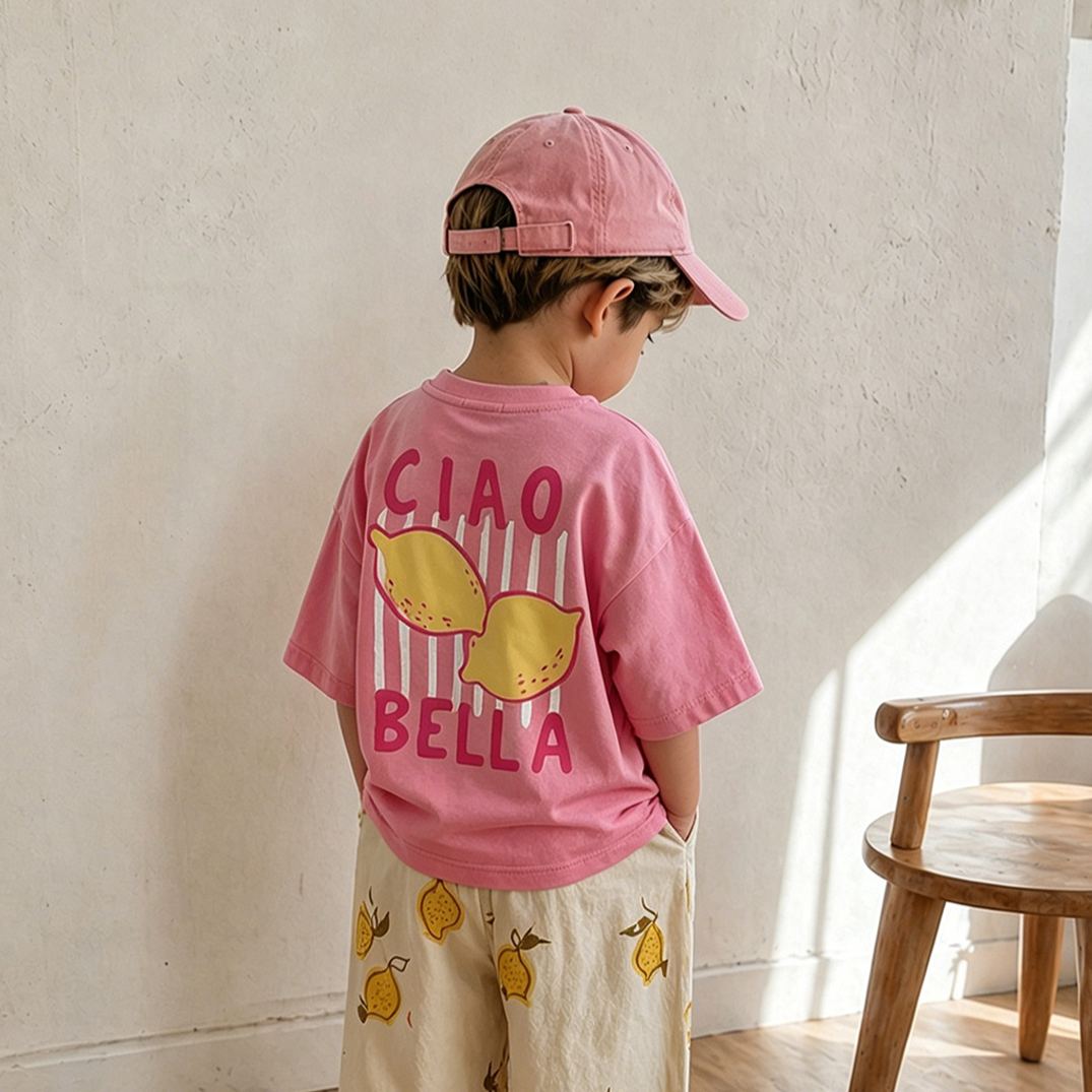 CIAO BELLA Baby & Kids Lemon Front & Back T-Shirt (6M-12Y)