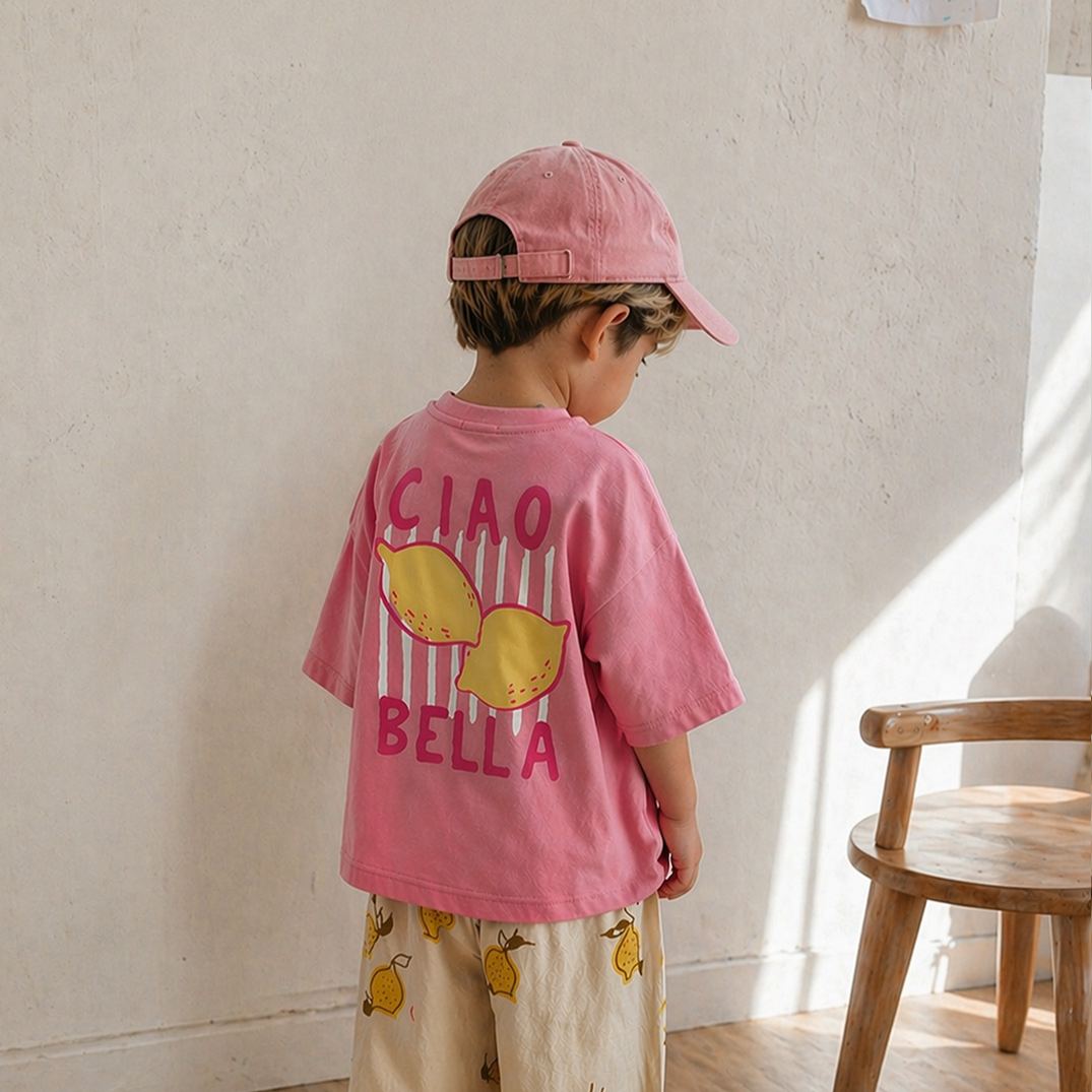 CIAO BELLA Baby & Kids Lemon Front & Back T-Shirt (6M-12Y)