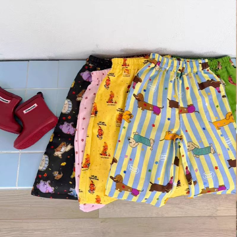 Toddler Dog Print Loose-Fit Pants
