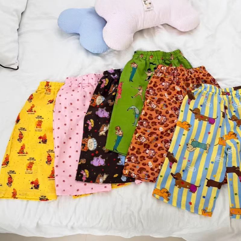 Toddler Dog Print Loose-Fit Pants