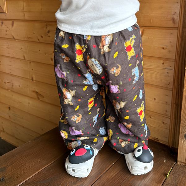 Toddler Dog Print Loose-Fit Pants
