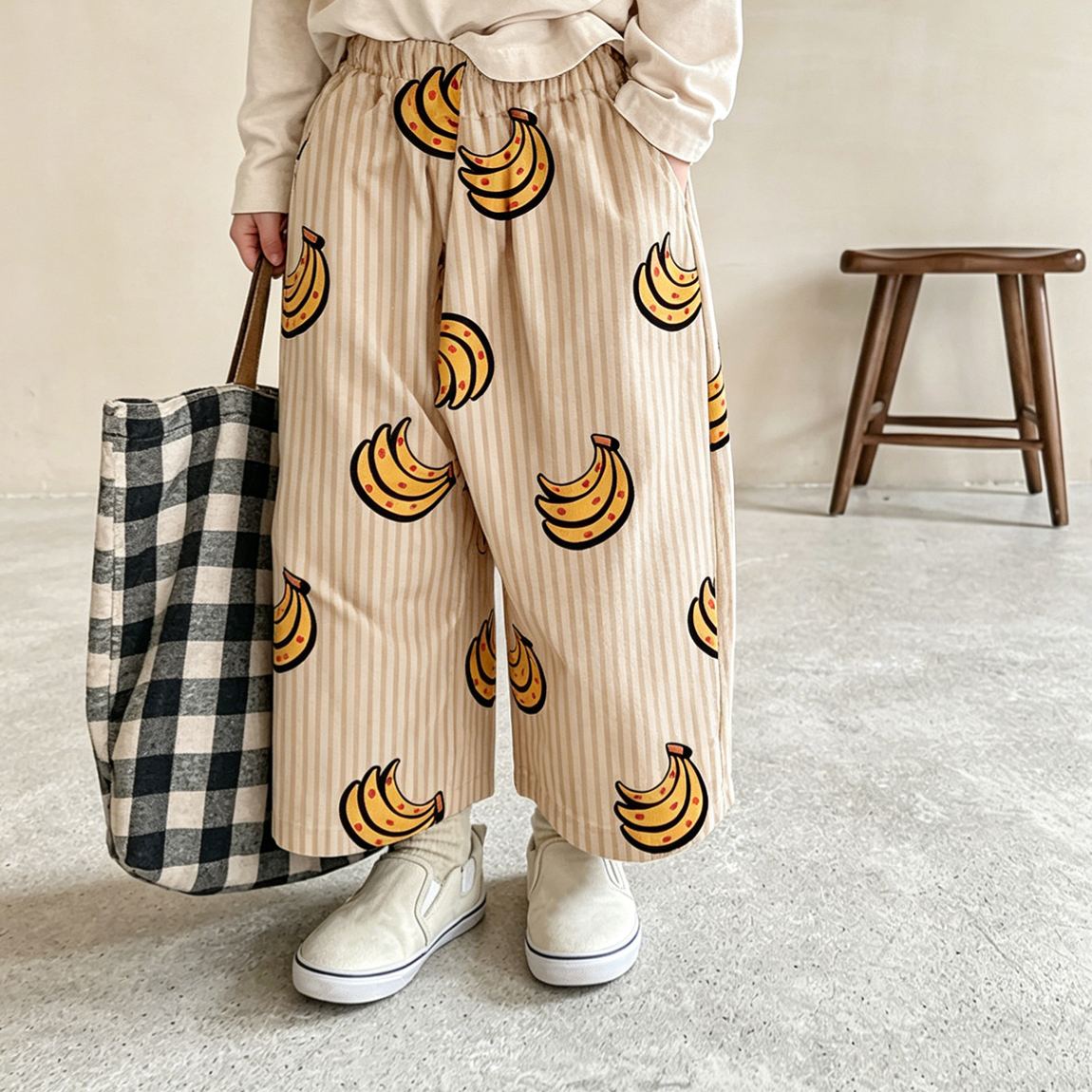 Baby & Kids Banana Stripe Print Pants
