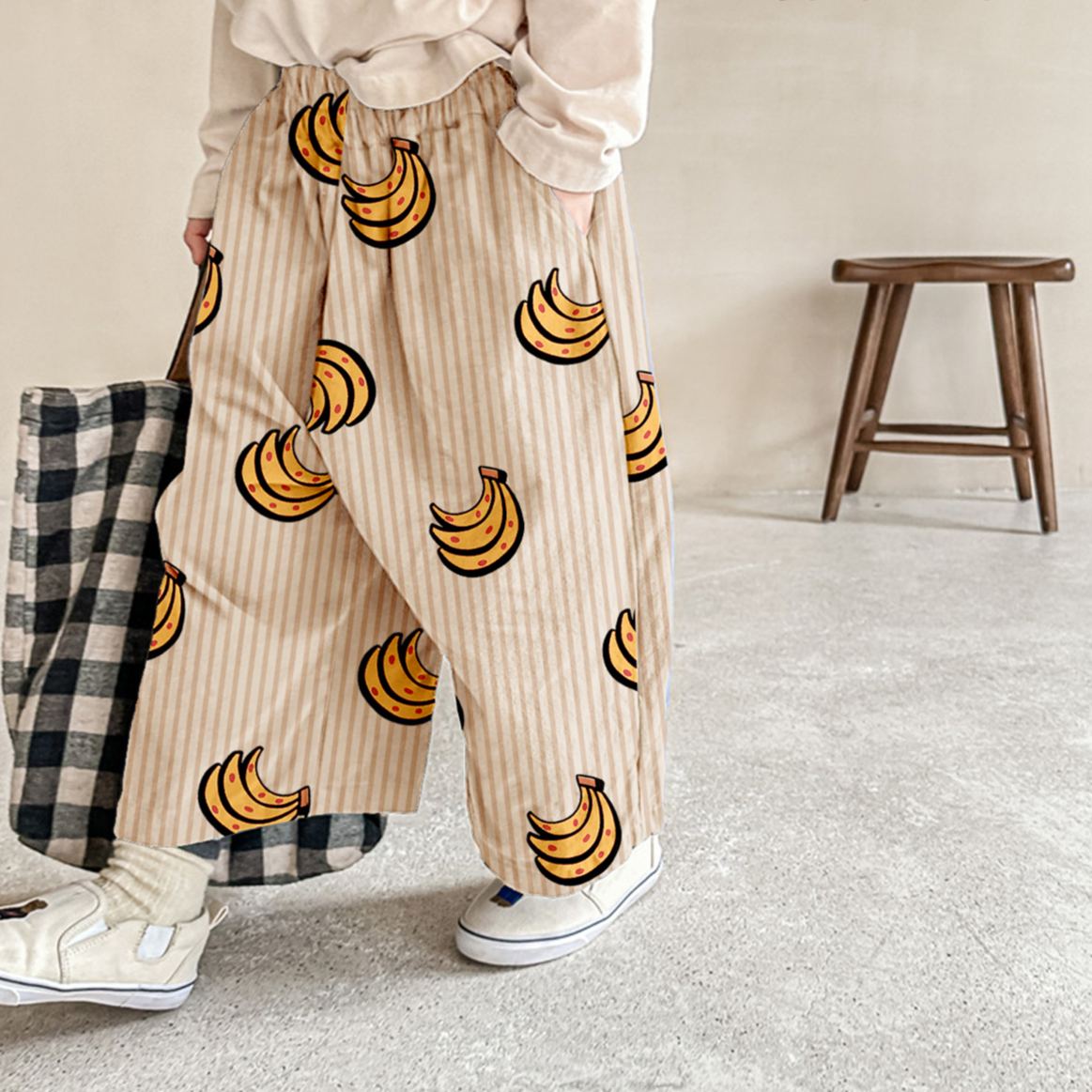 Baby & Kids Banana Stripe Print Pants