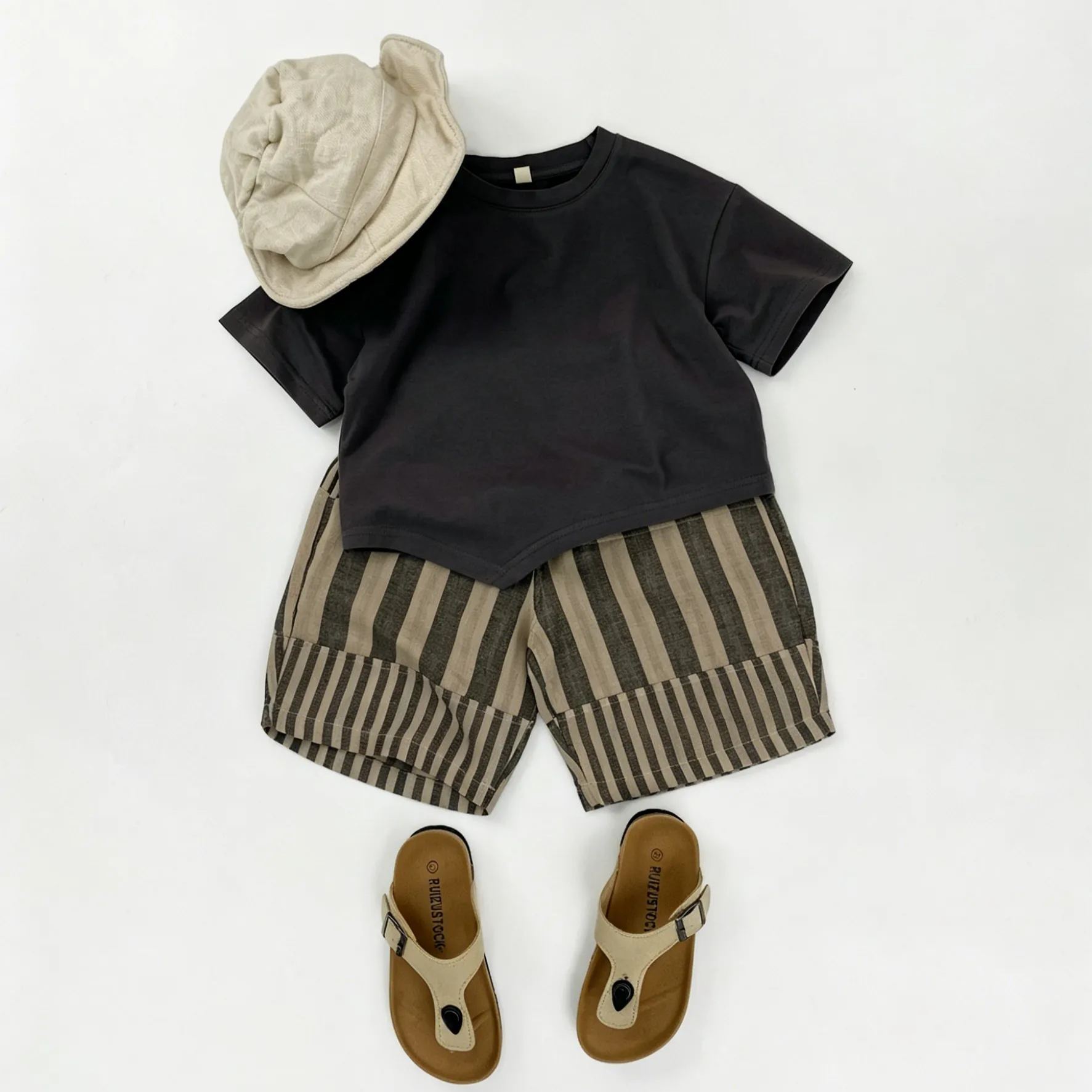 Toddler Striped Patchwork Shorts