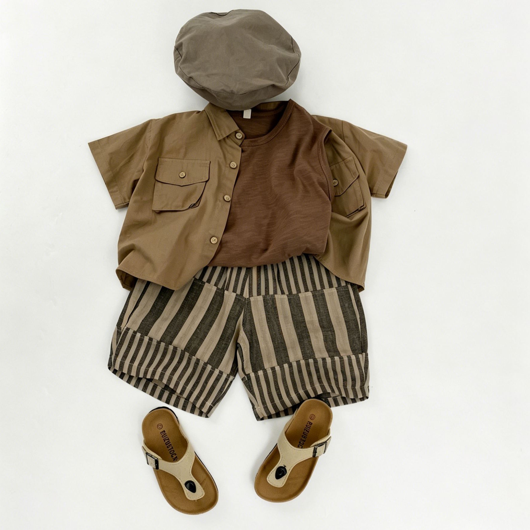 Toddler Striped Patchwork Shorts