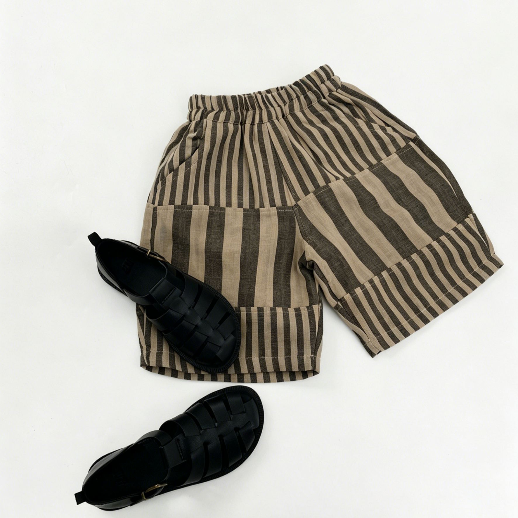 Toddler Striped Patchwork Shorts
