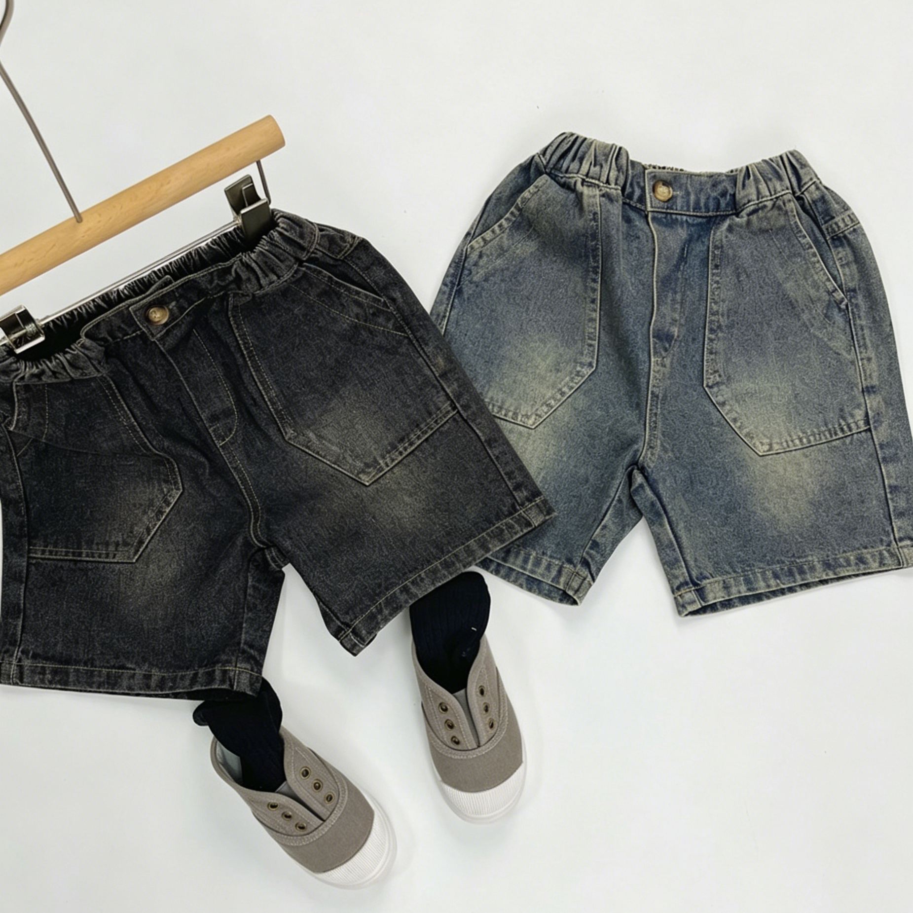 Toddler Boy Washed Denim Shorts