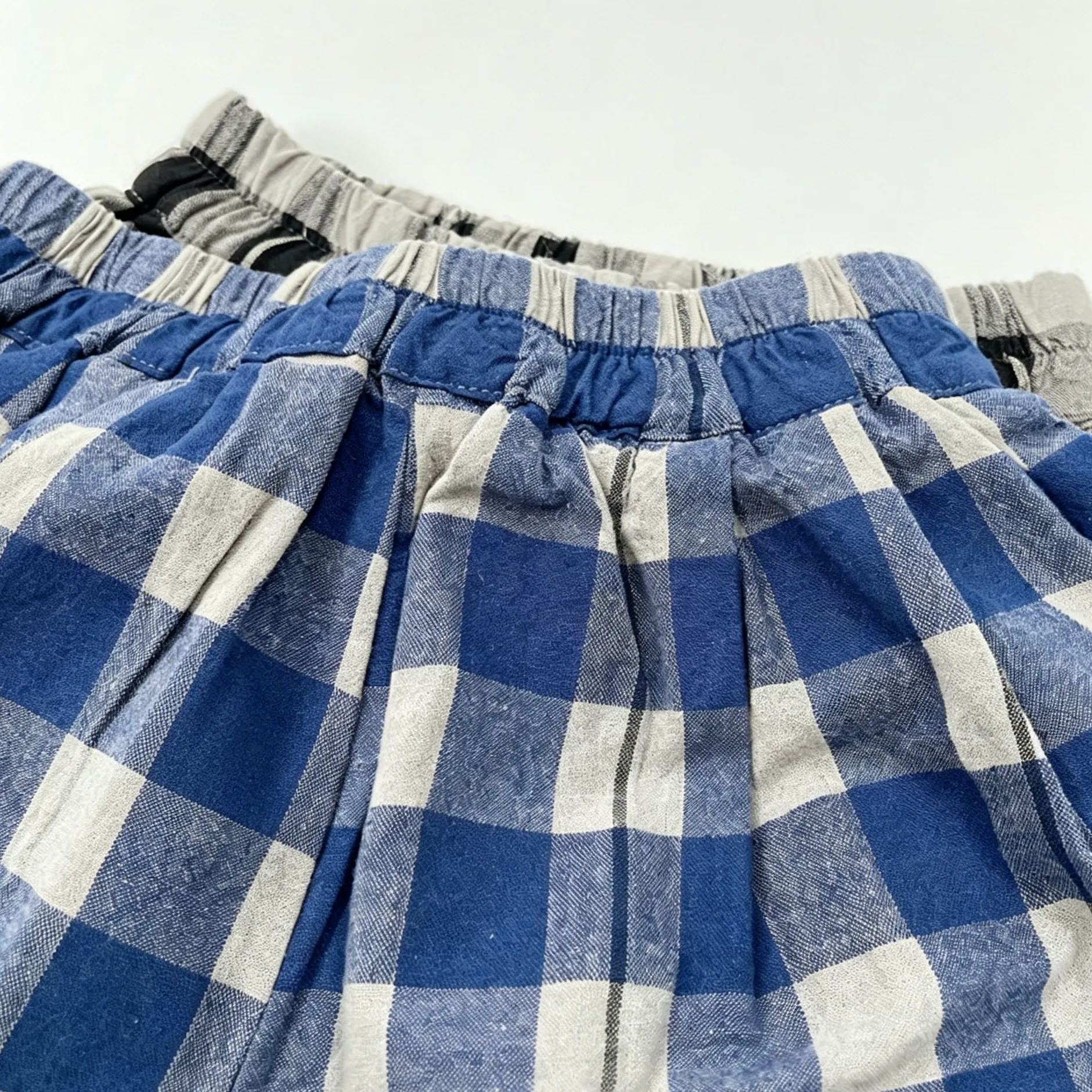 Baby Toddler Checked patchwork shorts