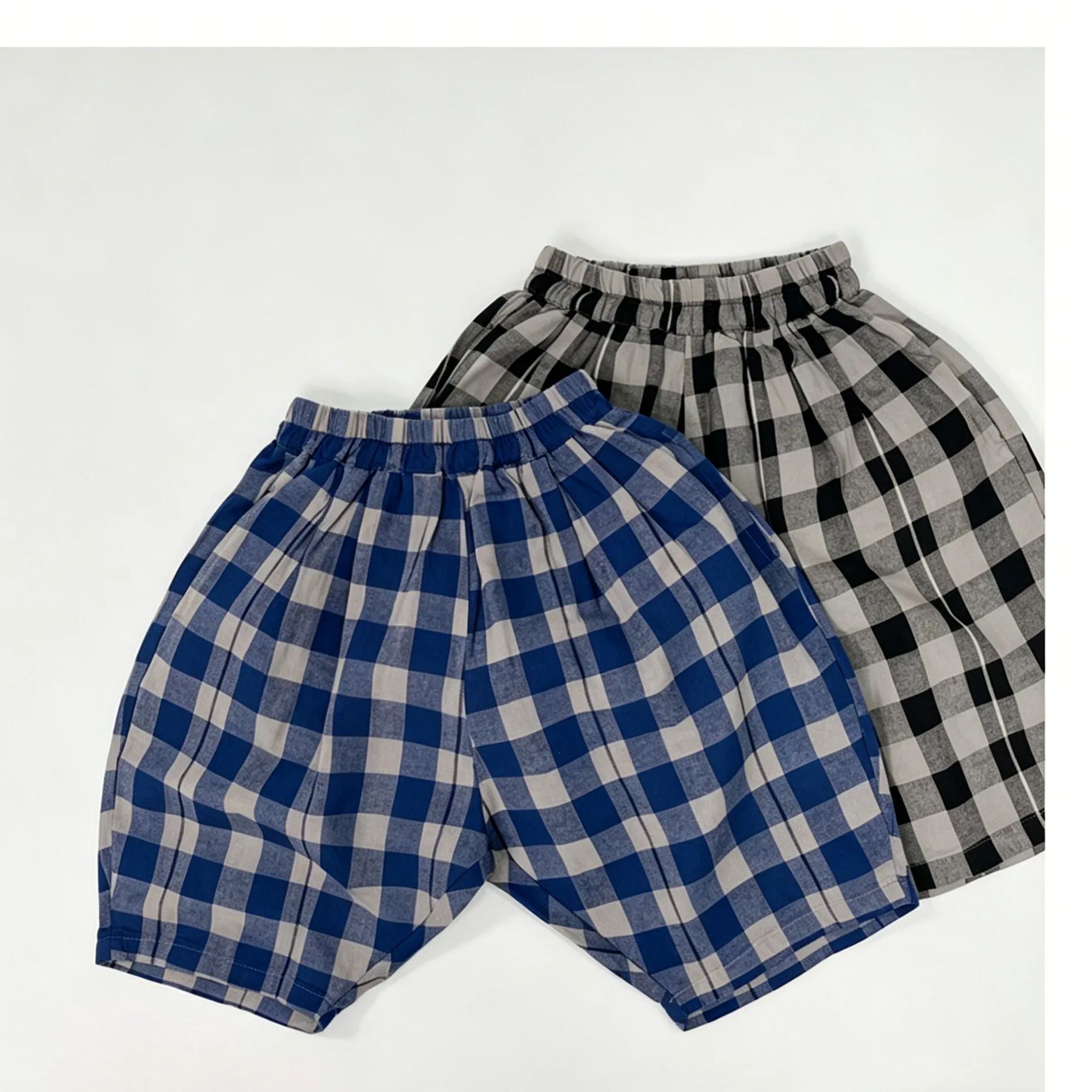 Baby Toddler Checked patchwork shorts