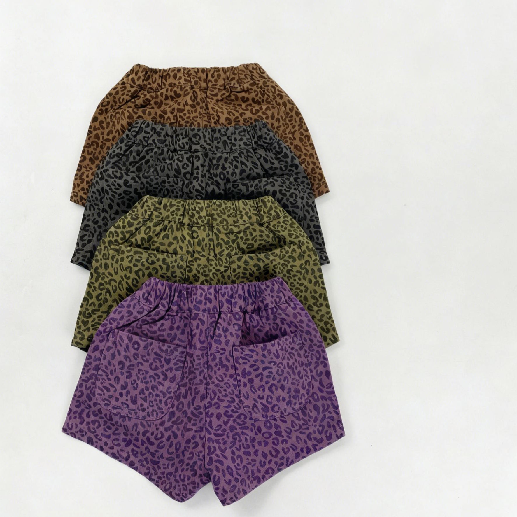 Toddler Retro casual leopard-print shorts