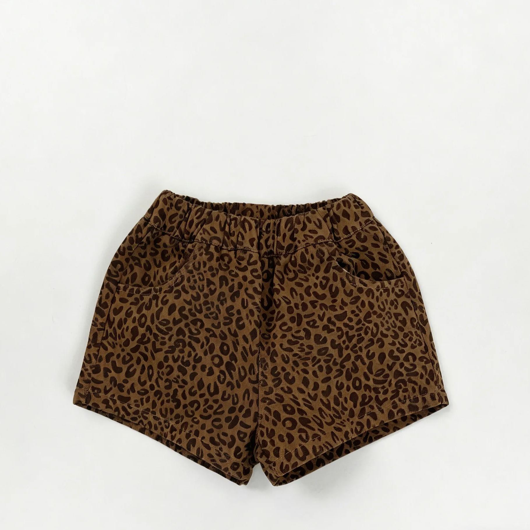 Toddler Retro casual leopard-print shorts