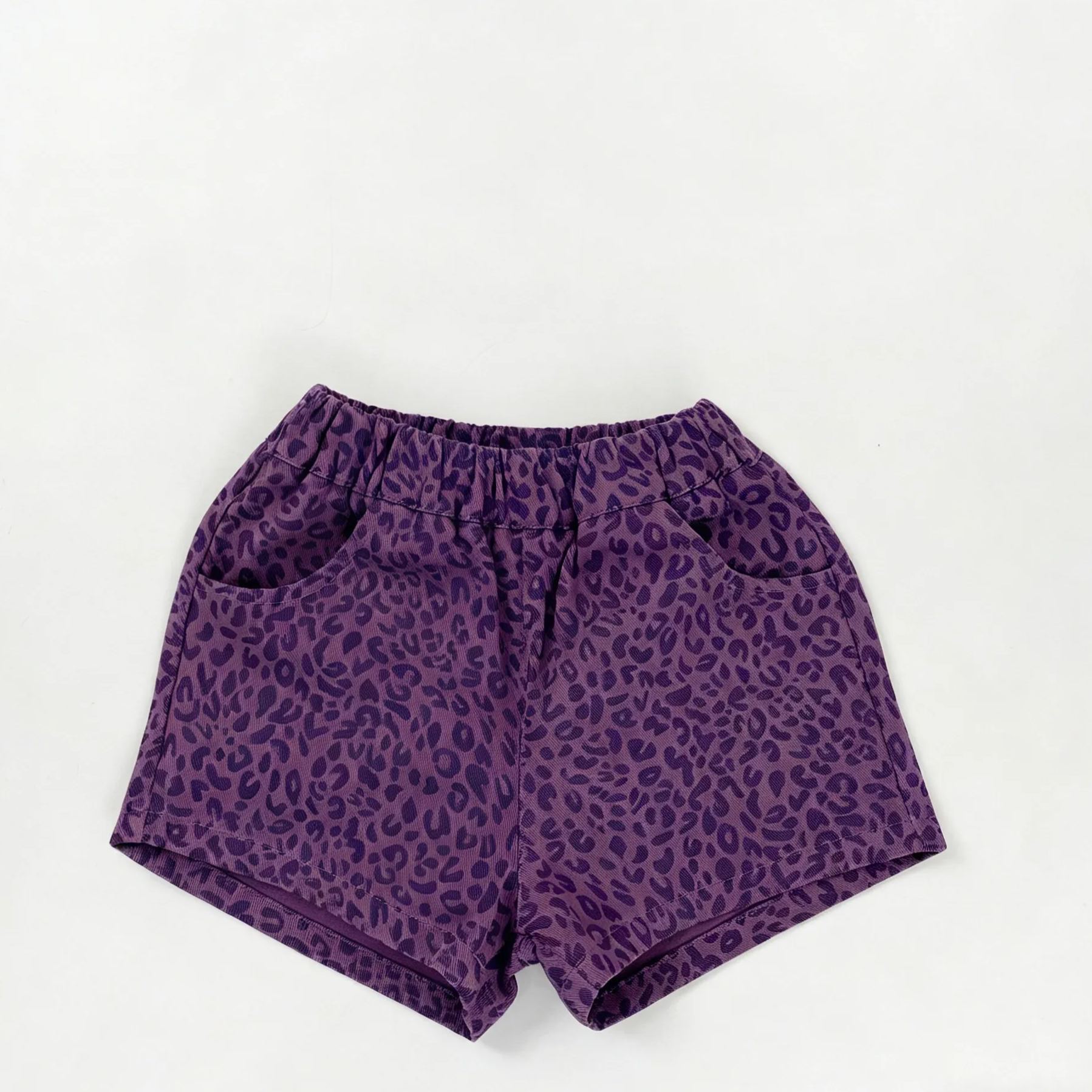 Toddler Retro casual leopard-print shorts