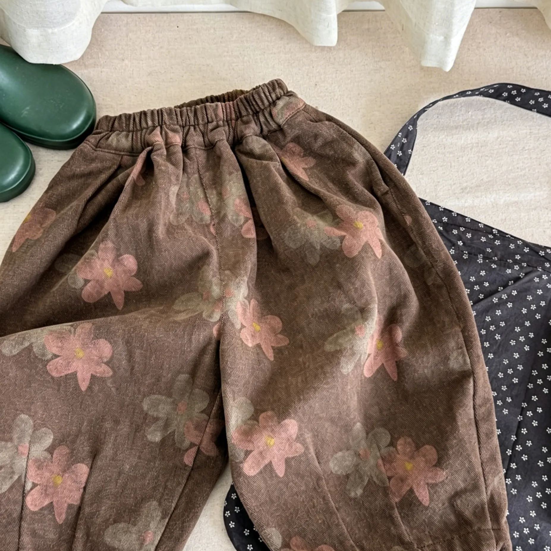[Copy]Kids boys Checkered washed denim shorts