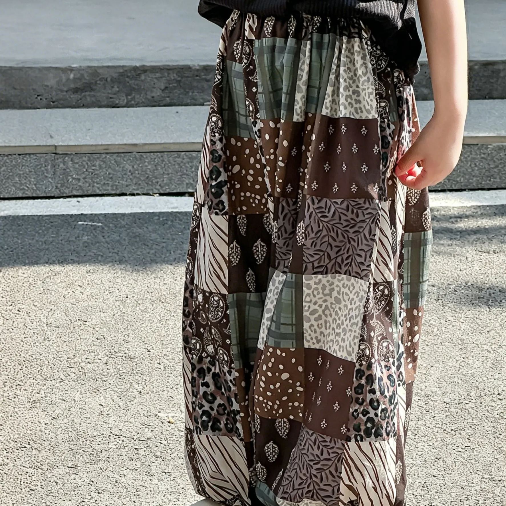[Copy]Kid Girls Floral Heart Print Casual Pants