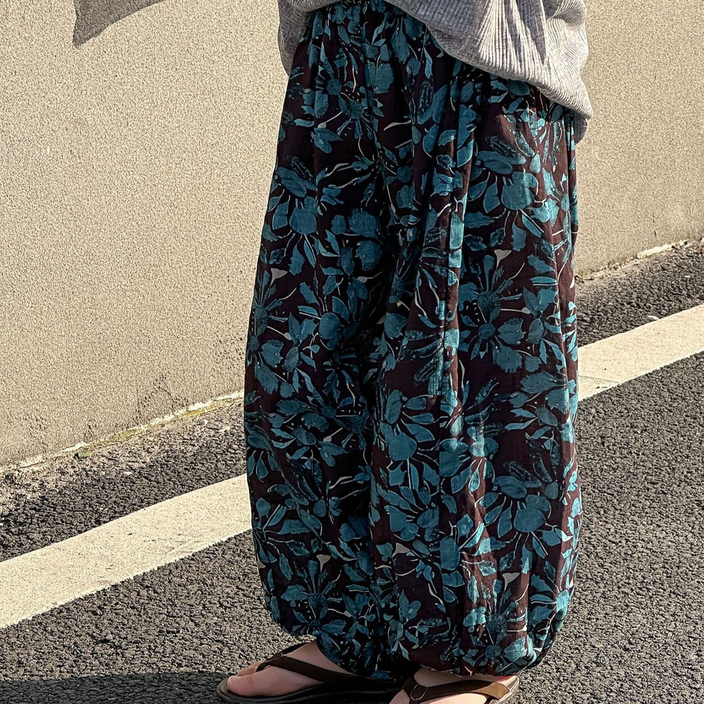 [Copy]Kid Girls Floral Heart Print Casual Pants