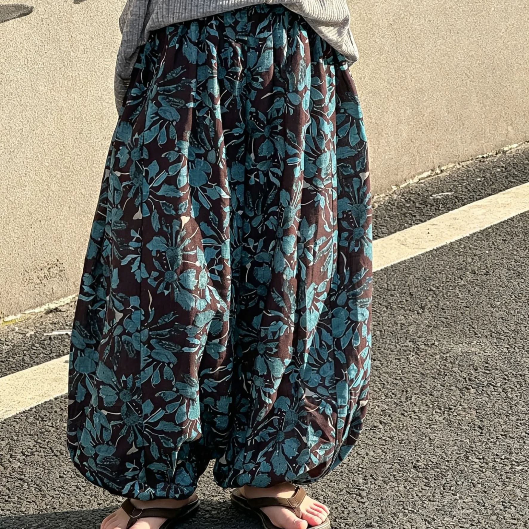 [Copy]Kid Girls Floral Heart Print Casual Pants