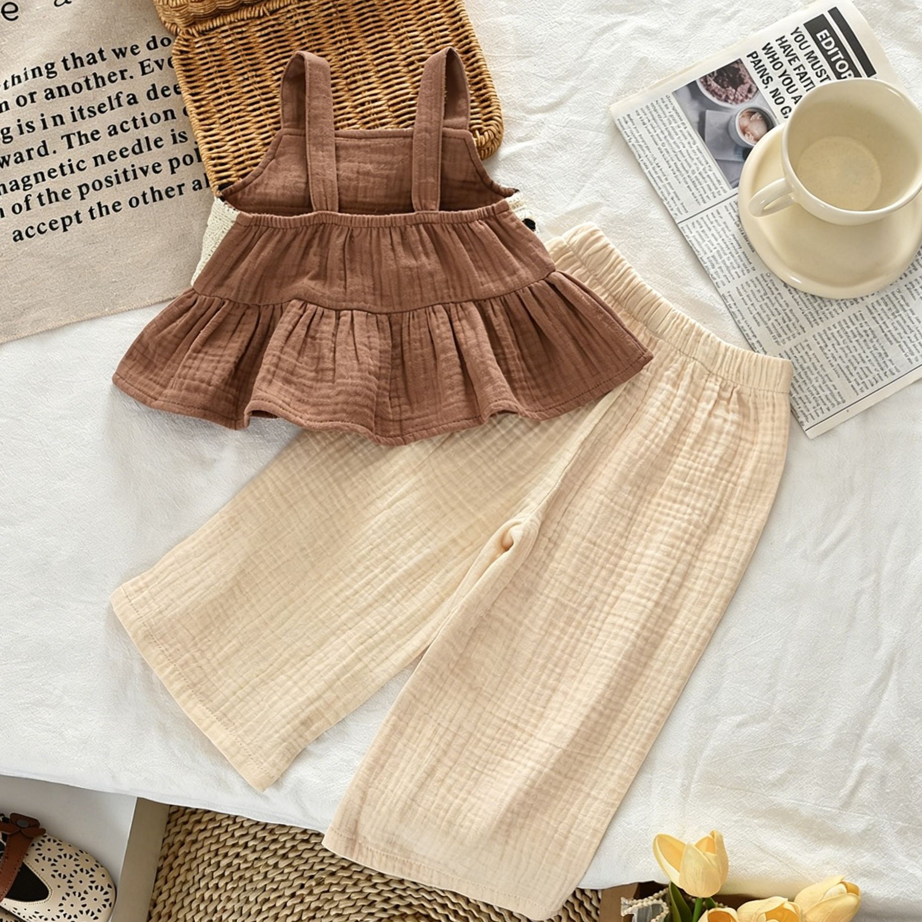 Baby Girl Retro Crochet Patchwork Set
