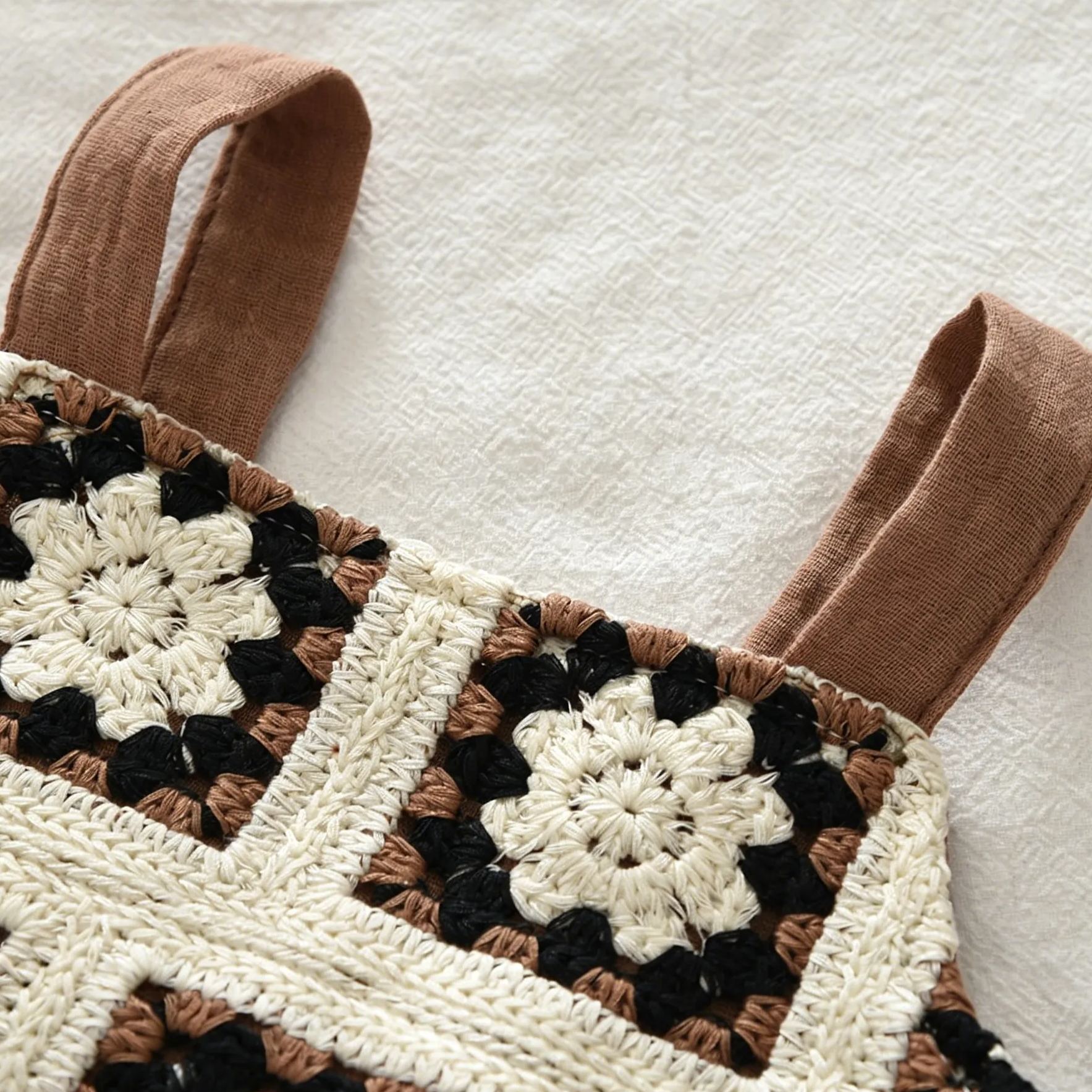 Baby Girl Retro Crochet Patchwork Set