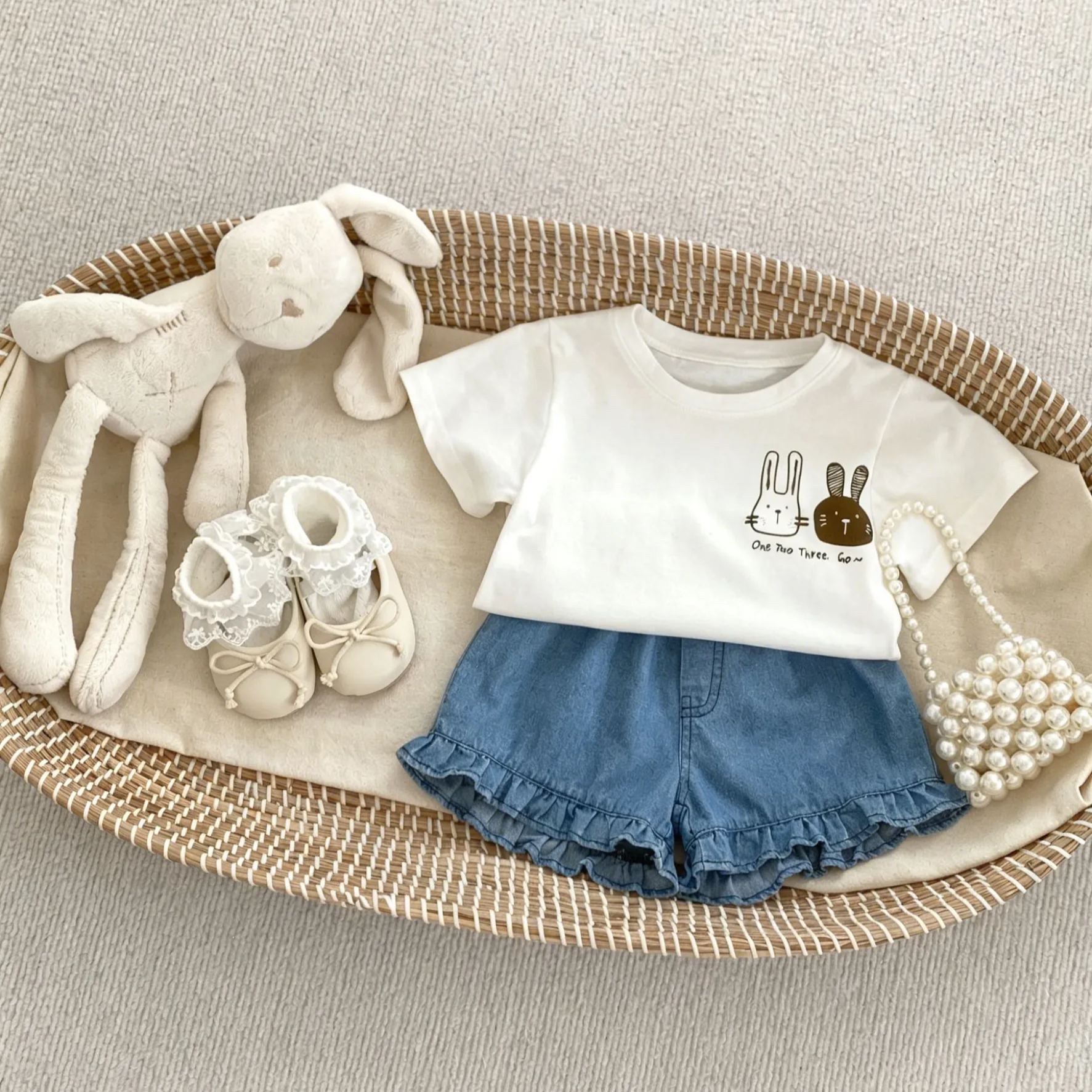 Baby Sweet And Casual Denim Shorts