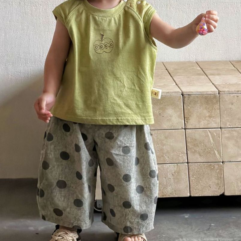 Baby Toddler Vest Top and Dots Pants Set