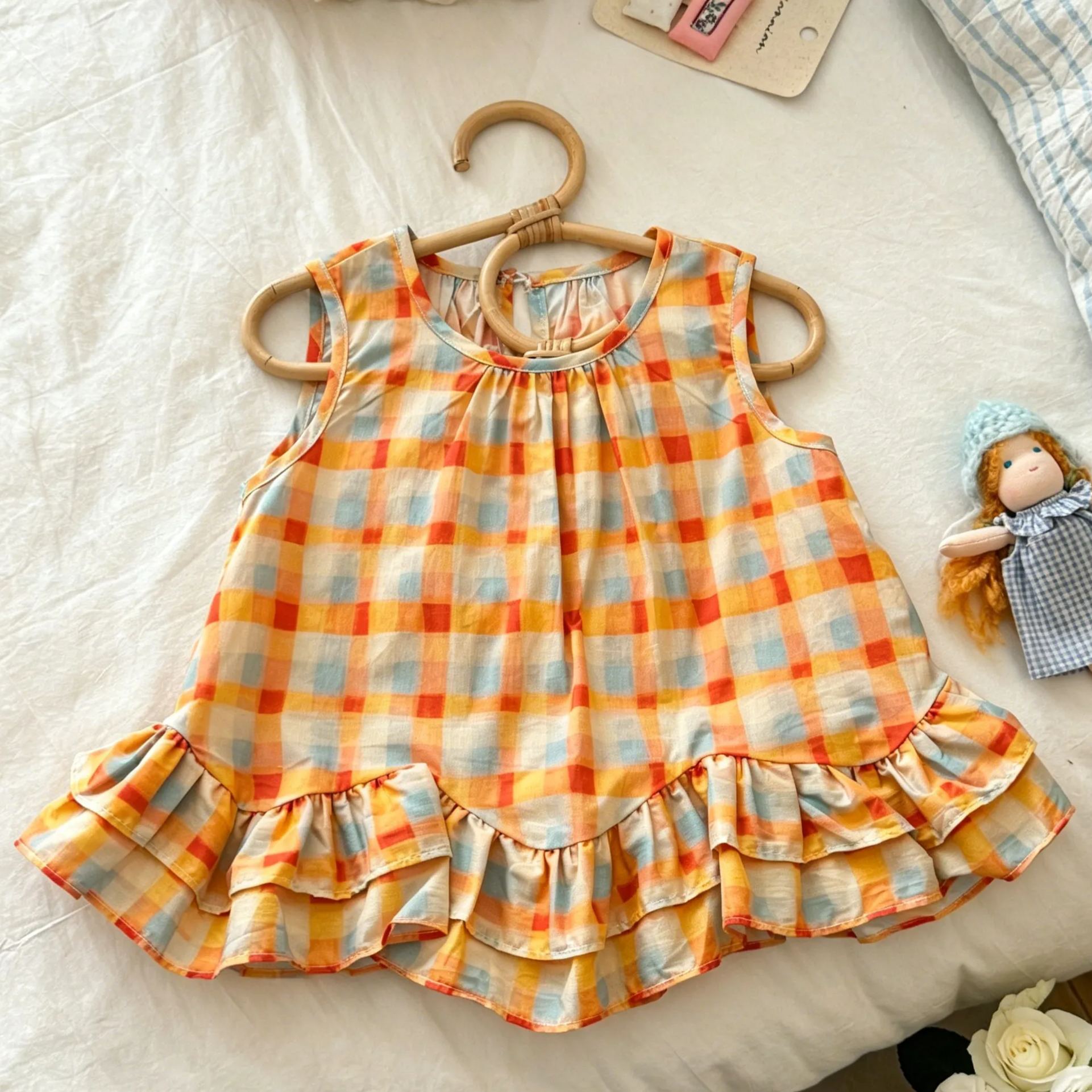 Baby& Kid Patchwork Plaid Stripes Pants