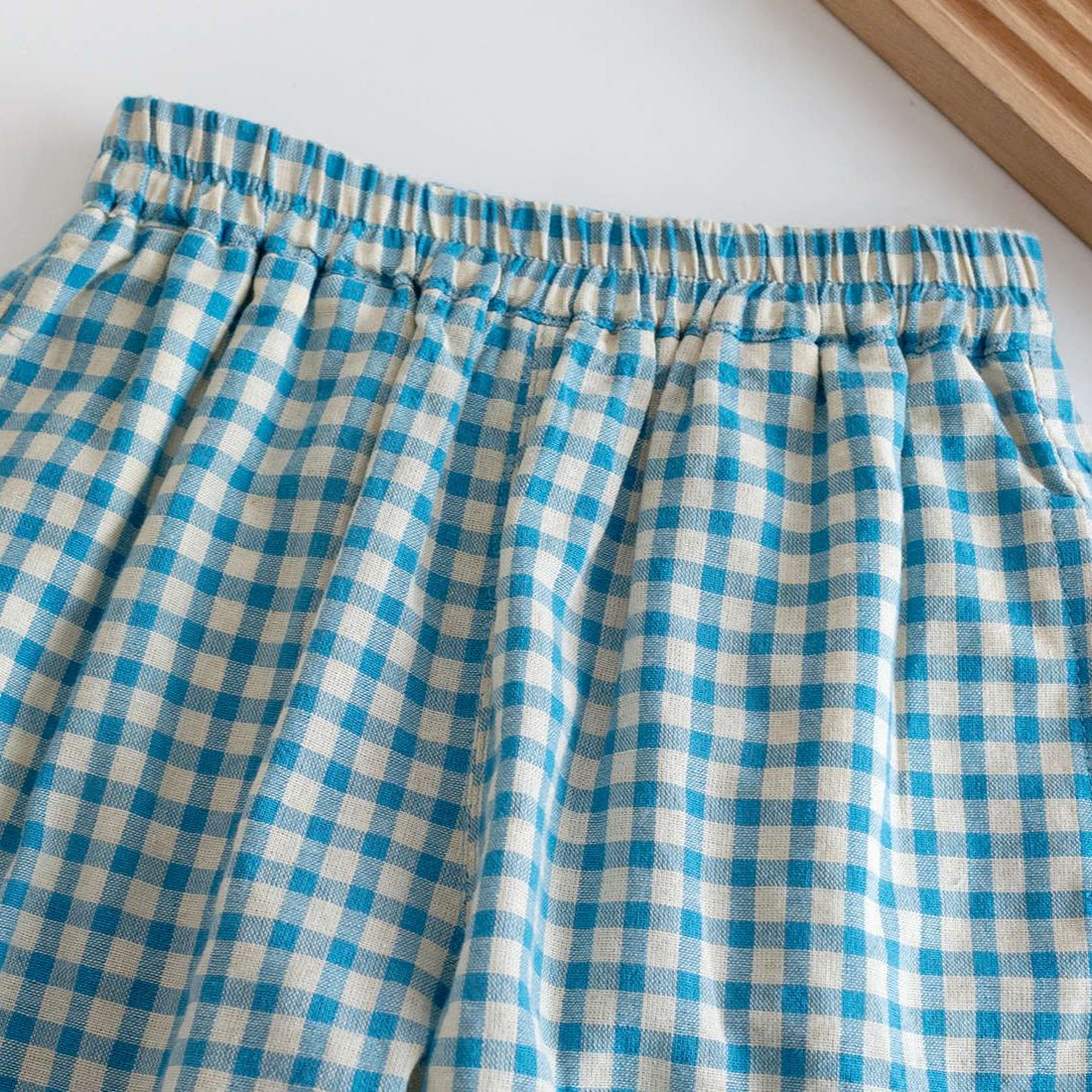 Baby& Kid Plaid Casual Jogger Pants 