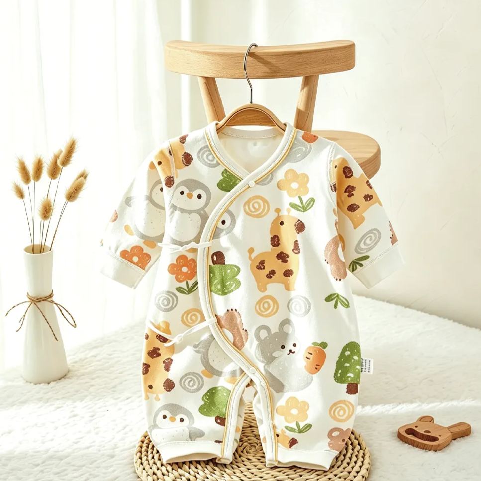 Baby Animal Paradise and Flower Onesie