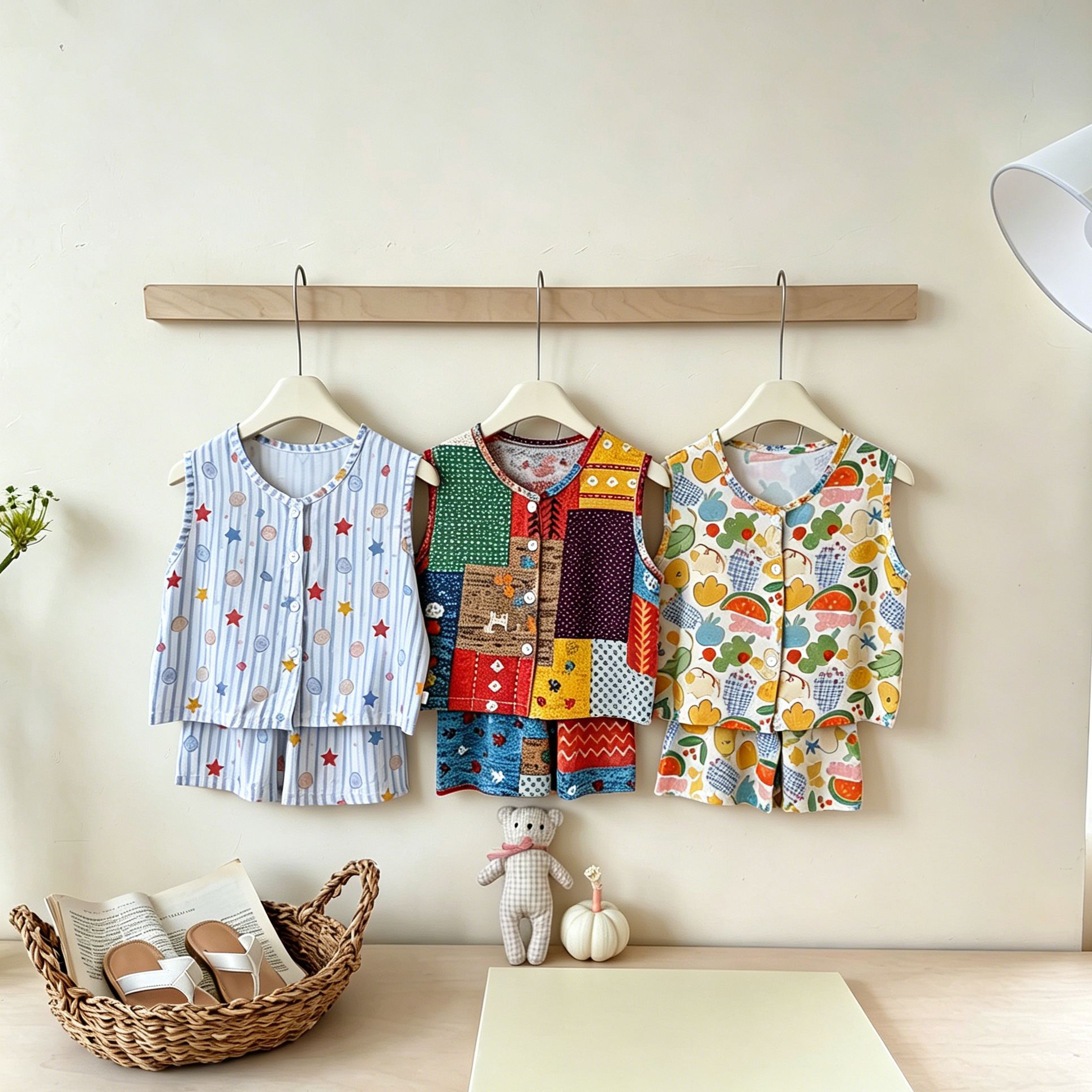 Kids Star Shell Fruit Splicing Vest Set