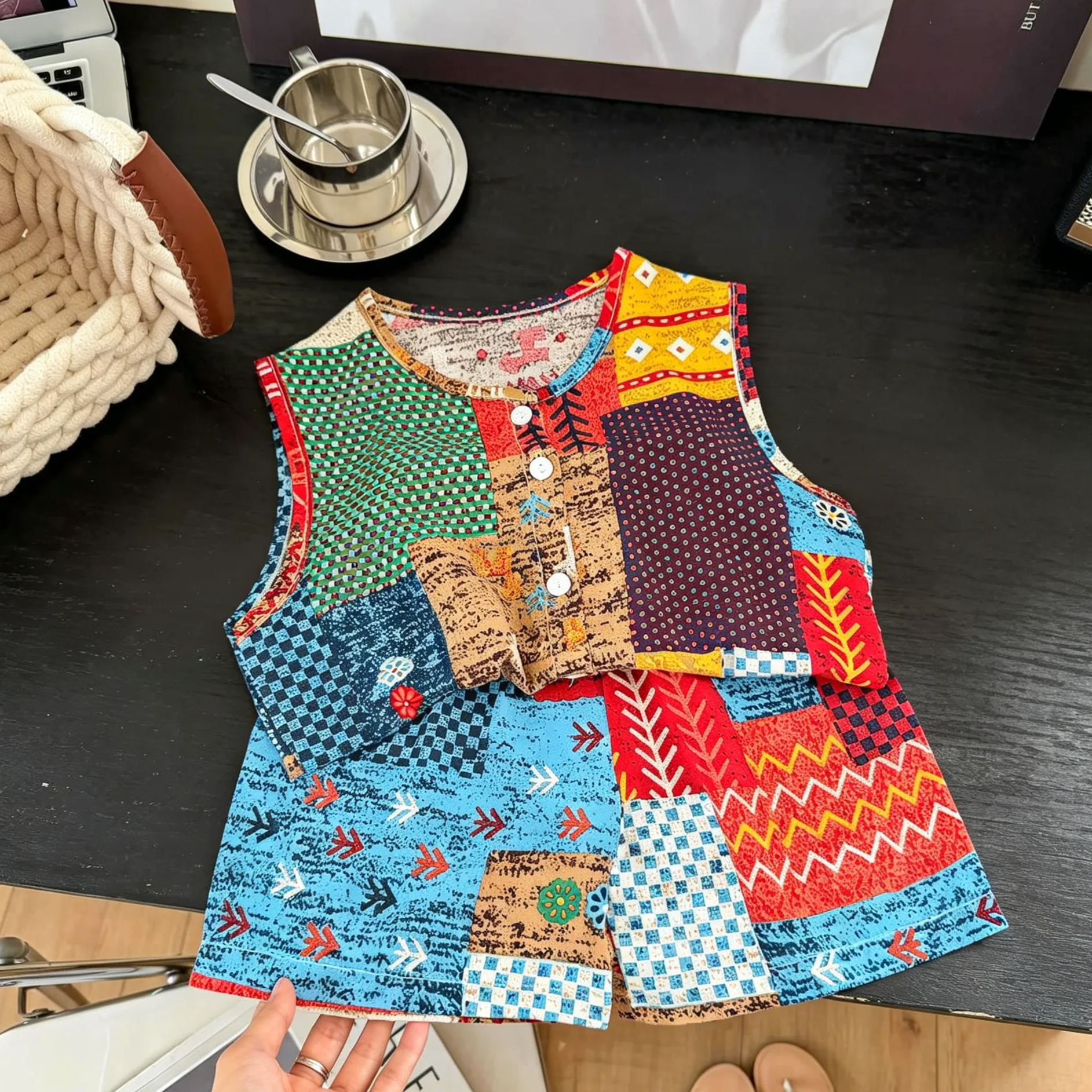 Kids Star Shell Fruit Splicing Vest Set