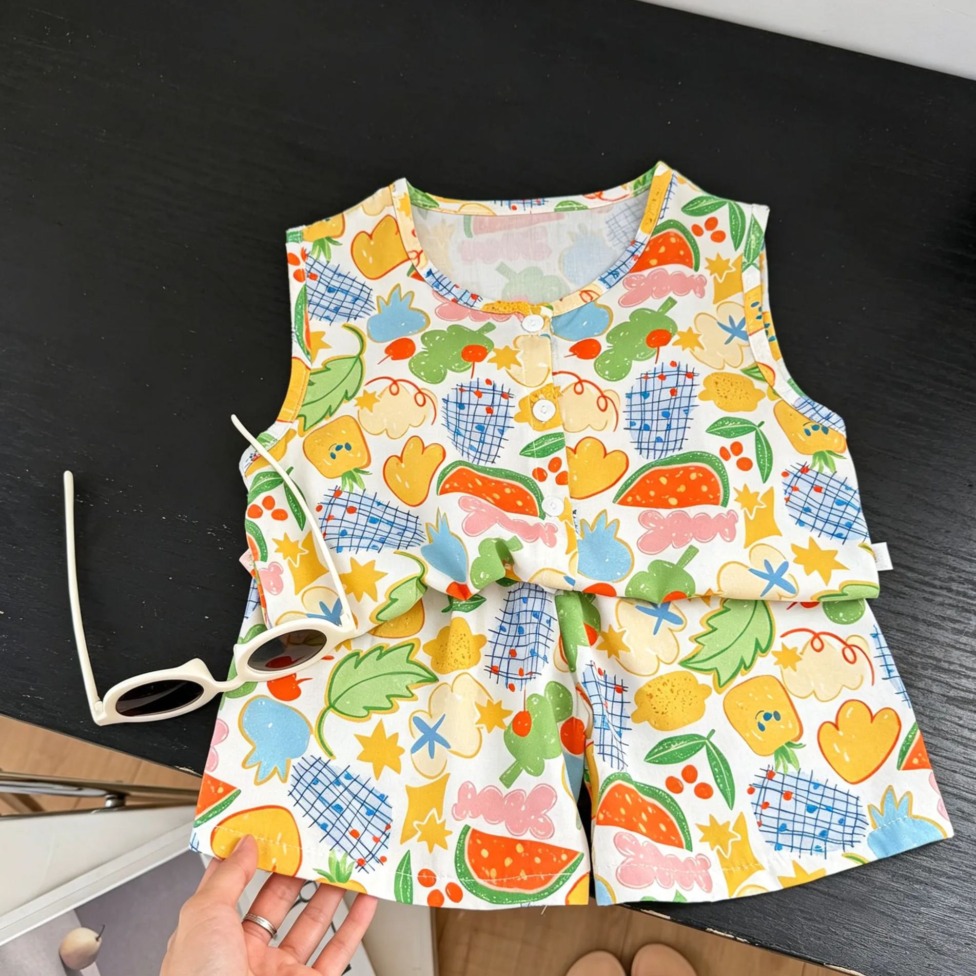 Kids Star Shell Fruit Splicing Vest Set