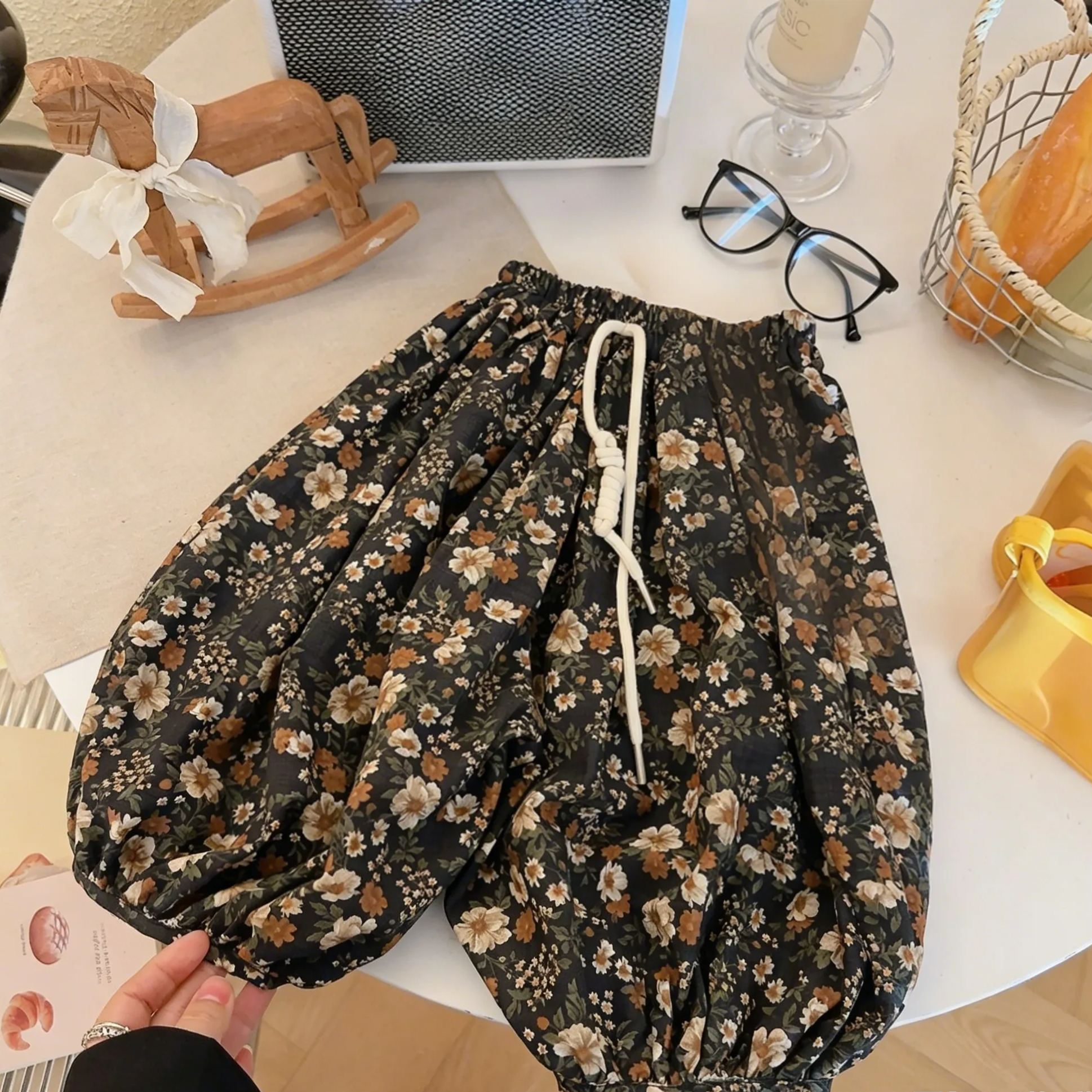 Kids Floral Lantern Pants