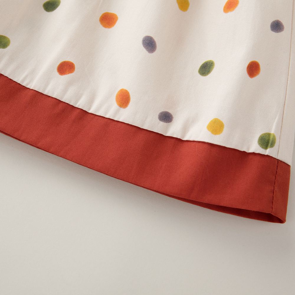 Kids Colored Dots Lace Vest Top and Skirt Set